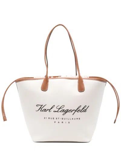 KARL LAGERFELD MEDIUM HOTEL KARL TOTE BAG