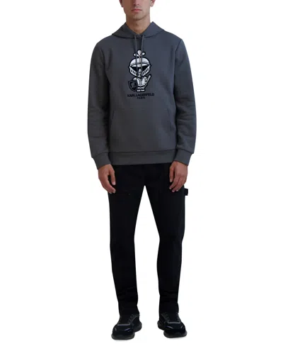 KARL LAGERFELD MEN'S ARMOR KARL GRAPHIC HOODIE