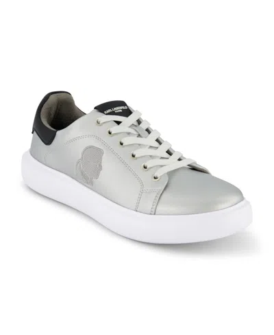 KARL LAGERFELD MEN'S EMBROIDERED KARL HEAD PROFILE SNEAKERS