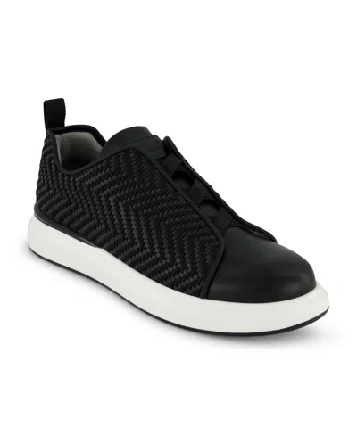 KARL LAGERFELD MEN'S FRONT CROSSED SLIP ON SNEAKERS