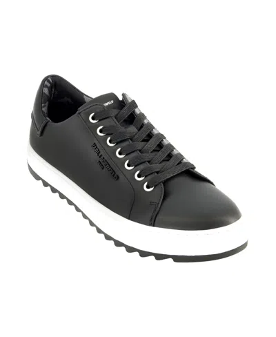 KARL LAGERFELD MEN'S LOGO PLAIN TOE BIT SNEAKERS