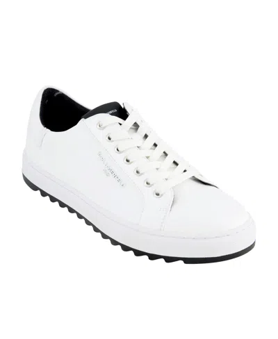 KARL LAGERFELD MEN'S LOGO PLAIN TOE BIT SNEAKERS