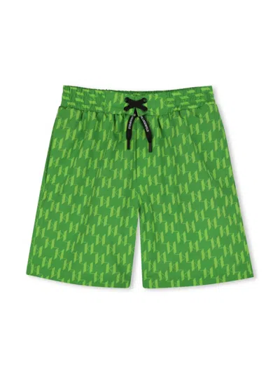 KARL LAGERFELD MONOGRAM-PATTERN SWIM SHORTS