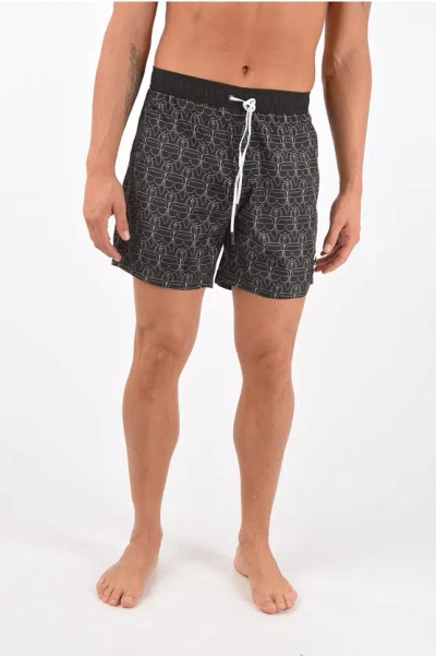 KARL LAGERFELD PRINTED CARRY OVER - IKONIC AOP SWIM SHORTS