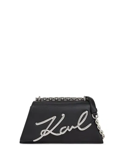 KARL LAGERFELD SIGNATURE SHOULDER BAG