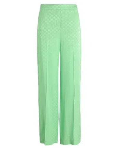 KARL LAGERFELD KARL LAGERFELD WOMAN PANTS GREEN SIZE 4 ACETATE, VISCOSE