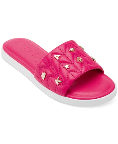 KARL LAGERFELD WOMEN'S CARENZA STUDDED SLIDE SANDALS