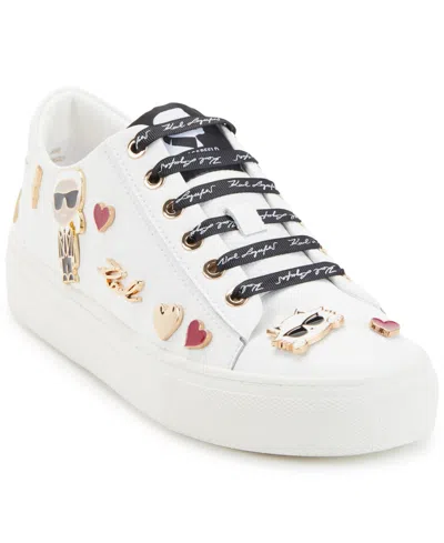 KARL LAGERFELD WOMEN'S CATE PINS LACE-UP SNEAKERS