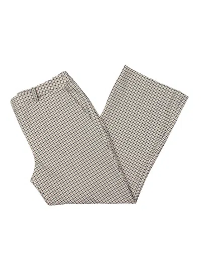 KARL LAGERFELD WOMENS HOUNDSTOOTH CROPPED DRESS PANTS