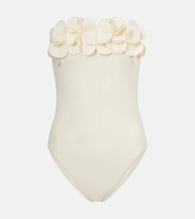 KARLA COLLETTO TESS FLORAL-APPLIQUÉ SWIMSUIT