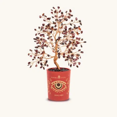 KARMA AND LUCK KARMA AND LUCK GARNET FENG SHUI CRYSTAL TREE JANUARY BIRTHSTONE AMBITIOUS SPIRIT
