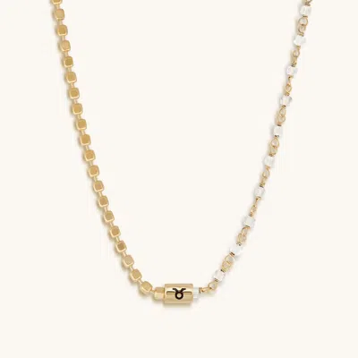 KARMA AND LUCK CALM ANCHOR TAURUS CRYSTAL QUARTZ NECKLACE