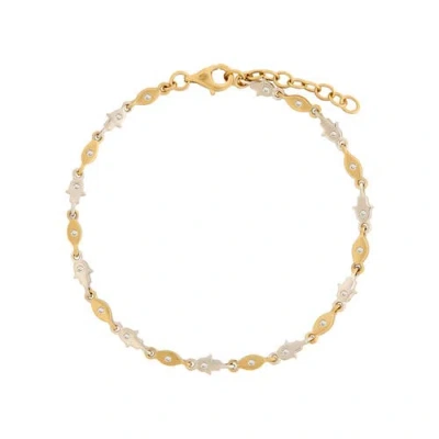 KARMA AND LUCK KARMA AND LUCK SACRED AWAKENING EVIL EYE & HAMSA GOLD AND SILVER BRACELET