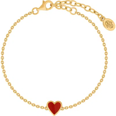 KARMA AND LUCK KARMA AND LUCK SOULFUL PASSION CARNELIAN HEART BRACELET