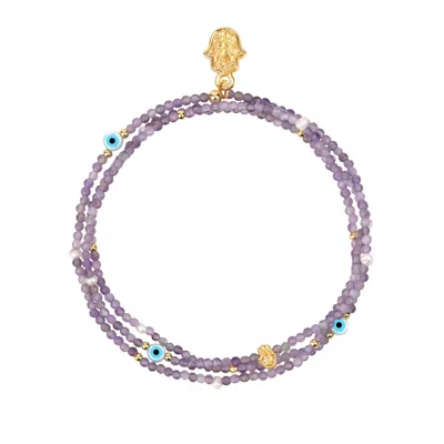 KARMA AND LUCK WOMEN'S PURPLE HARMONIOUS SPIRIT - AMETHYST FEBRUARY BIRTHSTONE WRAP