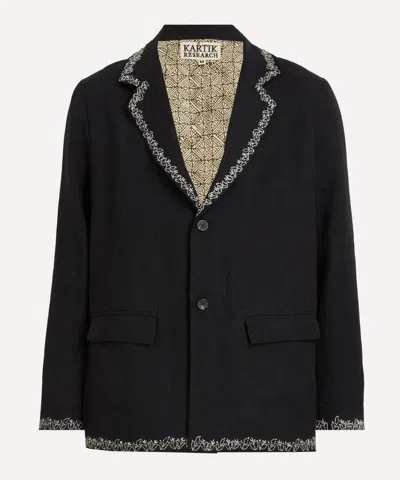 KARTIK RESEARCH KARTIK RESEARCH MENS HANDWOVEN LINEN BLAZER