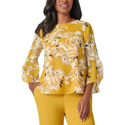 KASPER KASPER RUFFLE SLEEVE TOP