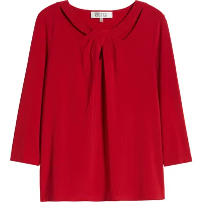 KASPER KASPER SLEEVELESS TWIST FRONT JERSEY TOP