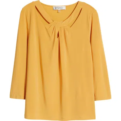 KASPER KASPER SLEEVELESS TWIST FRONT JERSEY TOP