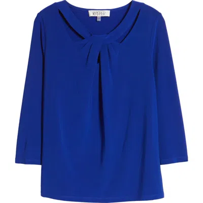 KASPER KASPER SLEEVELESS TWIST FRONT JERSEY TOP