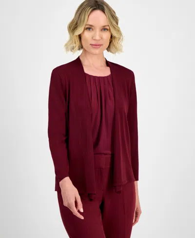 KASPER WOMEN'S LONG SLEEVE CARDIGAN SWEATER, REGULAR & PETITE