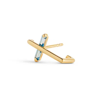 KASUN WOMEN'S ANGEL KISS EARRING – NOVEMBER – TOPAZ – GOLD VERMEIL