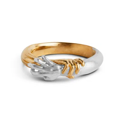 KASUN WOMEN'S SILVER / GOLD TOUCH NO EVIL – SILVER & GOLD HANDS