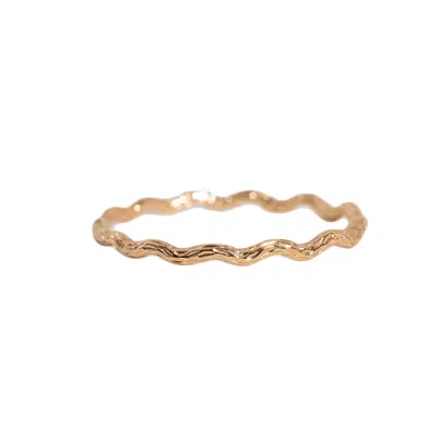 KATE KOEL WOMEN'S DAINTY SNAKE GOLD TEXTURED RING