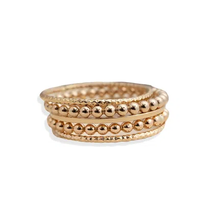 KATE KOEL WOMEN'S STACKABLE RING SET GOLD