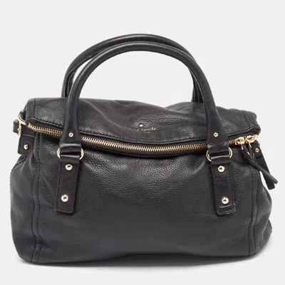 KATE SPADE BLACK LEATHER COBBLE HILL LESLIE SATCHEL
