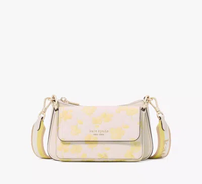 KATE SPADE DOUBLE UP SPRING PANSIES CROSSBODY