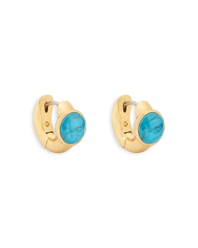KATE SPADE KATE SPADE NEW YORK KEEP SPARKLING ROUND STONE HUGGIE HOOP EARRINGS