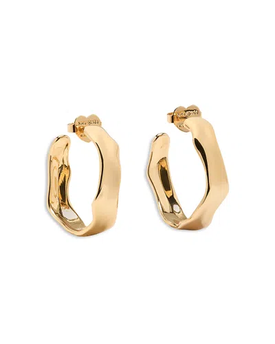 KATE SPADE KATE SPADE NEW YORK MOLTEN HUGGIE HOOP EARRINGS IN GOLD TONE