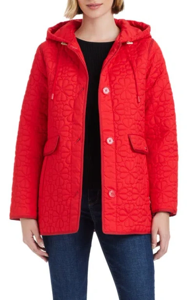 KATE SPADE KATE SPADE NEW YORK SPADE FLORAL QUILTED A-LINE JACKET
