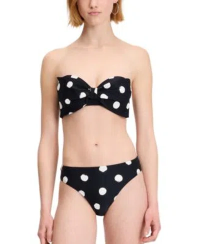 KATE SPADE WOMENS CONVERTIBLE BOW BIKINI TOP HIGH CUT BOTTOMS