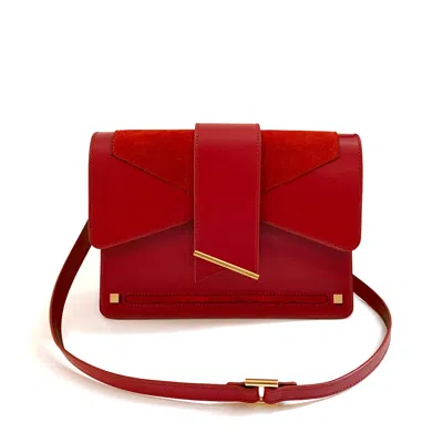 KATHERINE RIARDANT WOMEN'S RED JOIA - MEDIUM LEATHER SHOULDER BAG