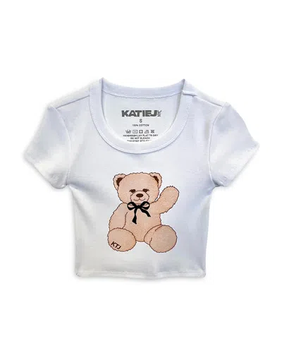 KATIEJNYC KATIEJNYC GIRLS' TWEEN TEDDY GRAPHIC BABYDOLL TEE - BIG KID