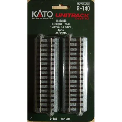 KATO 123 MM HO UNITRACK STRAIGHT - PIECE OF 4