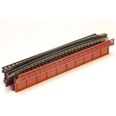 KATO 17.6 IN. N SINGLE CURVED GIRDER MODEL BRIDGE, RED