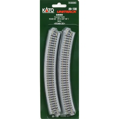 KATO 348 MM CURVED ROADBED TRACK SECTION 30 - DEGREE