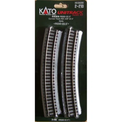 KATO 550 MM RADIUS 22.5 DEG CURVE TRACK