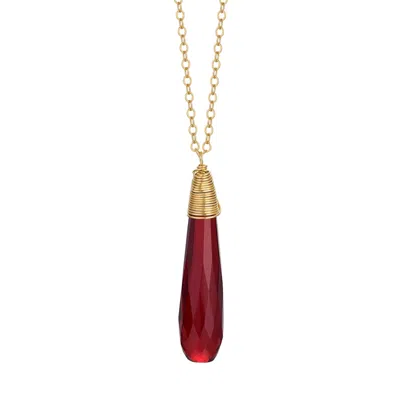 KATY FAYE WOMEN'S GOLD / RED DARIA RED NECKLACE