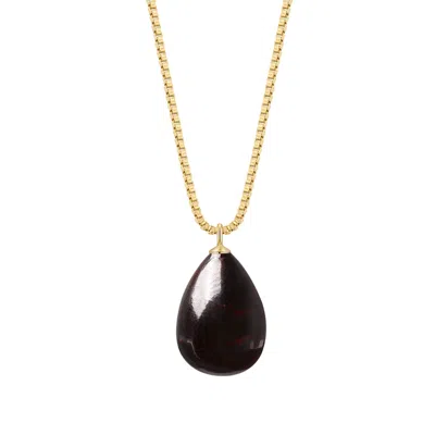 KATY FAYE WOMEN'S GOLD / RED JANUARY GARNET NECKLACE