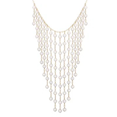 KATY FAYE WOMEN'S GOLD / WHITE ELISABETH PEARL NECKLACE