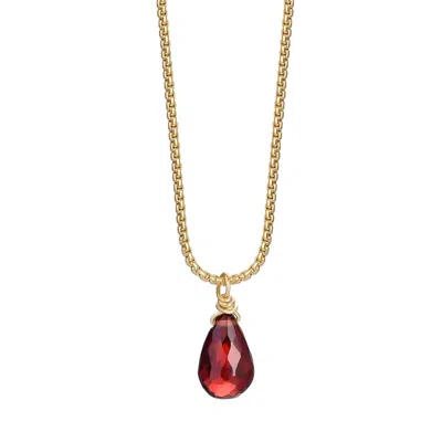 KATY FAYE WOMEN'S GOLD / RED COLETTE GARNET NECKLACE