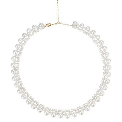 KATY FAYE WOMEN'S WHITE ADÈLE PEARL NECKLACE