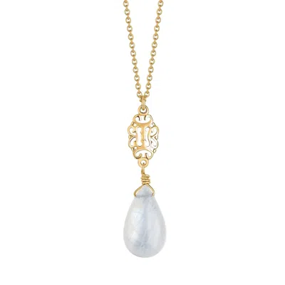 KATY FAYE WOMEN'S GOLD / WHITE JUNIPER MOONSTONE NECKLACE