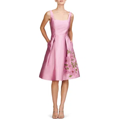 KAY UNGER KAY UNGER REBEKAH SLEEVELESS SATIN COCKTAIL DRESS