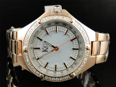 KC LADIES WOMENS TECHNO COM KC 36MM ROSE DIAMOND WATCH JOE RODEO JOJO AQUA MASTER