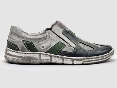 KCR GROUP MEN'S ALL-DAY SLIP-ON LEATHER SHOES IN GREY